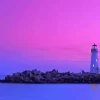 Walton Lighthouse At Sunset Diamond Painting