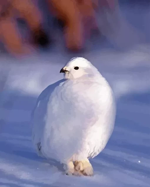 White Willow Ptarmigan Diamond Painting