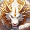 White Chinese Dragon Diamond Painting