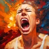 Woman Screaming Diamond Painting