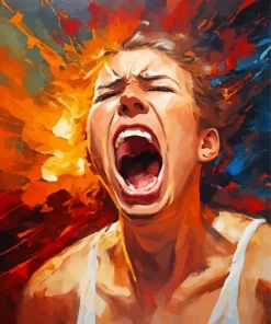 Woman Screaming Diamond Painting