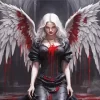 Angel Girl With Bleeding Wings Diamond Painting