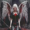 Angel Girl With Bleeding Wings Diamond Painting