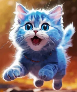 Blue Cat Diamond Painting