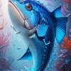 Big Blue Fish Diamond Painting