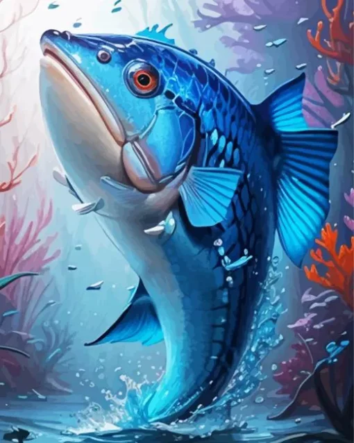 Big Blue Fish Diamond Painting