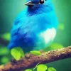 Blue Canary Bird Diamond Painting