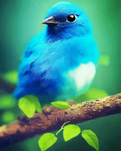 Blue Canary Bird Diamond Painting