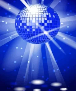 Blue Disco Ball Diamond Painting