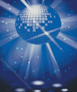 Blue Disco Ball Diamond Painting