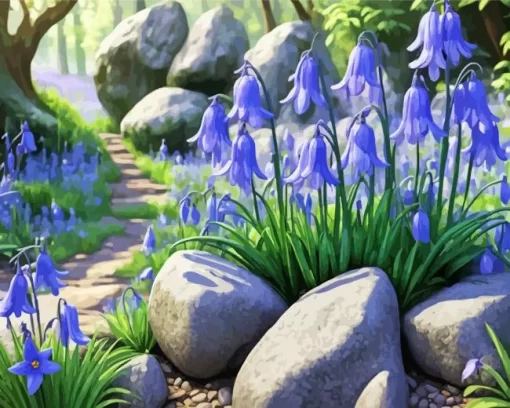 Bluebells Flowering Plants Diamond Painting