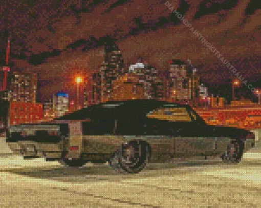 Classic Black 69 Charger Diamond Painting