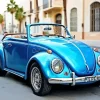 Classic Blue Convertible Beetle Diamond Painting