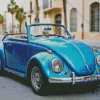 Classic Blue Convertible Beetle Diamond Painting