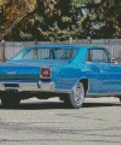 Classic Blue Ford 500 Diamond Painting