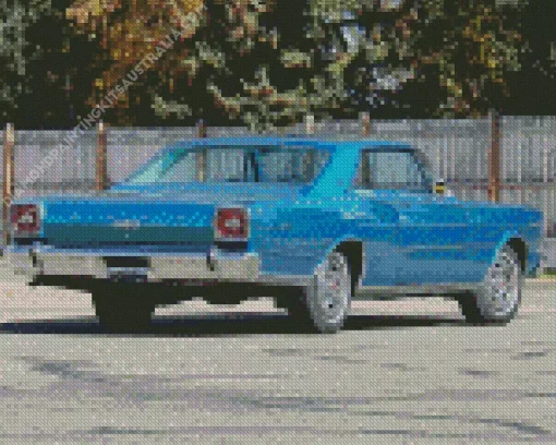 Classic Blue Ford 500 Diamond Painting