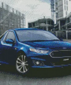 Dark Blue Ford Falcon Diamond Painting