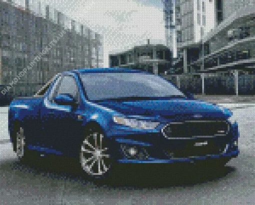 Dark Blue Ford Falcon Diamond Painting