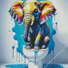 Elephant Sitting On The Wc Diamond Painting