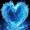 Frozen Blue Heart Diamond Painting