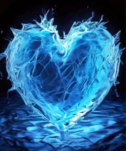 Frozen Blue Heart Diamond Painting