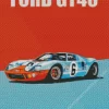 Illustration Blue And Orange Gt40 Diamond Painting