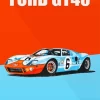 Illustration Blue And Orange Gt40 Diamond Painting