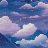 Illustration Blue And Purple Sky Diamond Painting