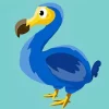 Illustration Blue Dodo Bird Diamond Painting