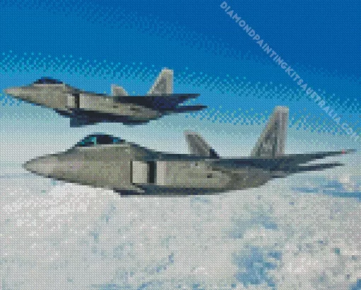 Lockheed Martin F22 Diamond Painting