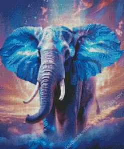 Magical Blue Elephant Diamond Painting