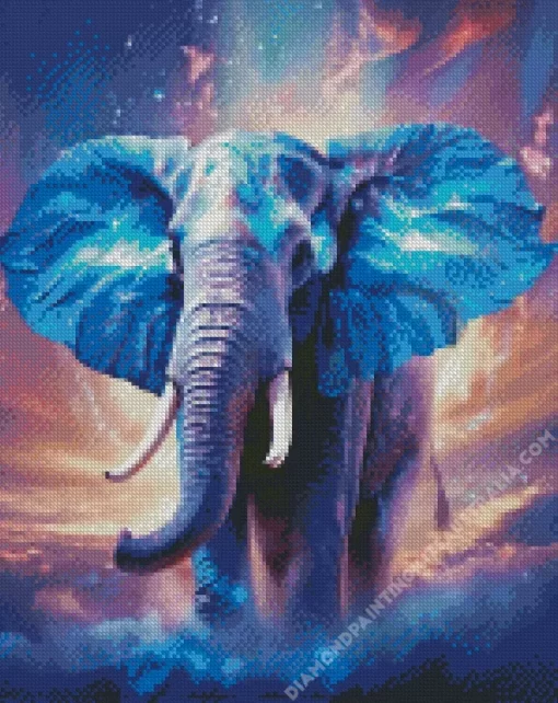 Magical Blue Elephant Diamond Painting