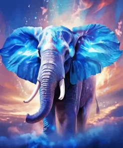 Magical Blue Elephant Diamond Painting