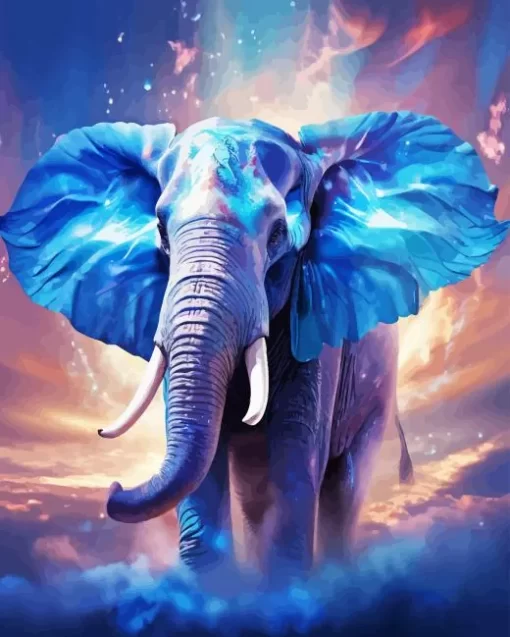 Magical Blue Elephant Diamond Painting