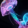 Neon Blue And Pink Jellyfish Diamond Painting