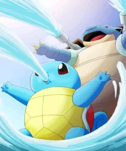 Pokemon Blastoise And Squirtle Diamond Painting