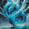 Sea Blue Dragon Diamond Painting