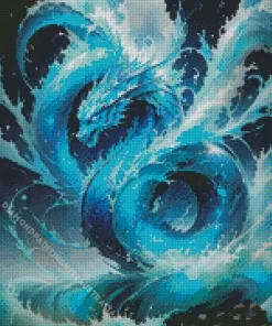 Sea Blue Dragon Diamond Painting