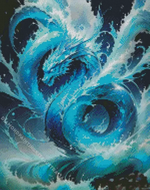 Sea Blue Dragon Diamond Painting