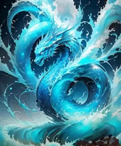 Sea Blue Dragon Diamond Painting