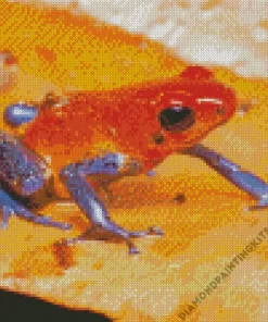 The Blue And Orange Frog Diamond Painting