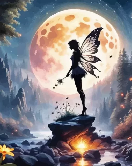 Aesthetic Fairy Moon Diamond Painting