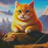 Aesthetic Fat Orange Cat Diamond Painting