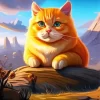 Aesthetic Fat Orange Cat Diamond Painting