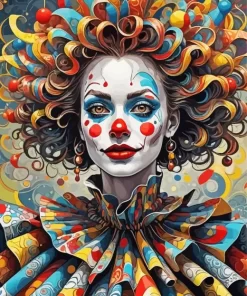 Aesthetic Female Clown Diamond Painting