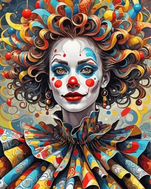 Aesthetic Female Clown Diamond Painting