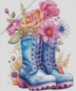 Aesthetic Flower On Shoes Diamond Painting