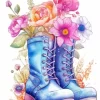 Aesthetic Flower On Shoes Diamond Painting