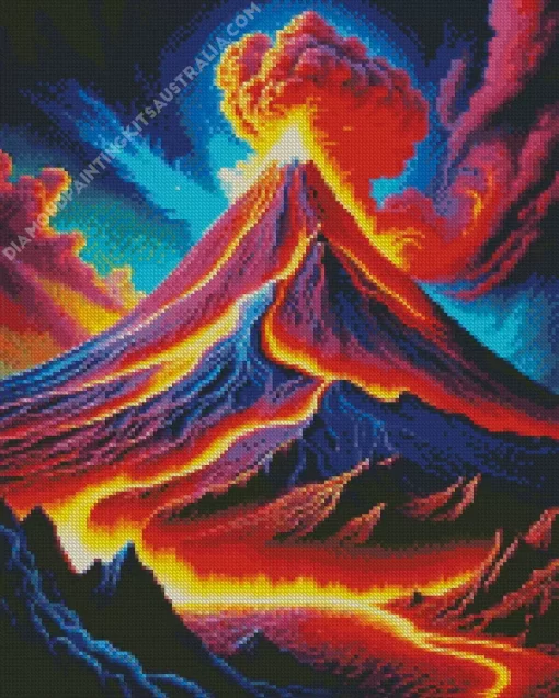 Aesthetic Volcano Art Diamond Painting