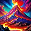 Aesthetic Volcano Art Diamond Painting